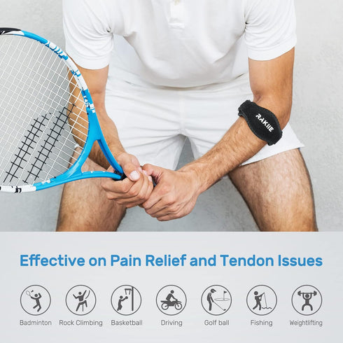Elbow Brace 2 Pack, Tennis Elbow Brace for Men Women, Non-slip Strap for Tendonitis with Compression Pad, Adjustable