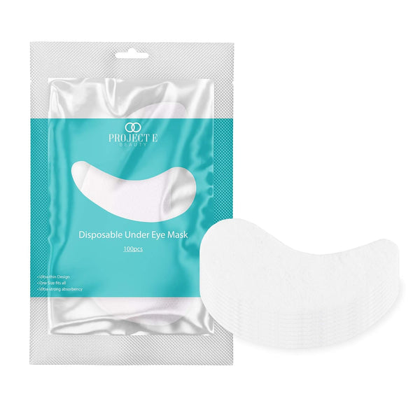 Project E Beauty 100pcs Disposable DIY Non-Woven Eye Mask Paper for Skincare & Spa Salon Use