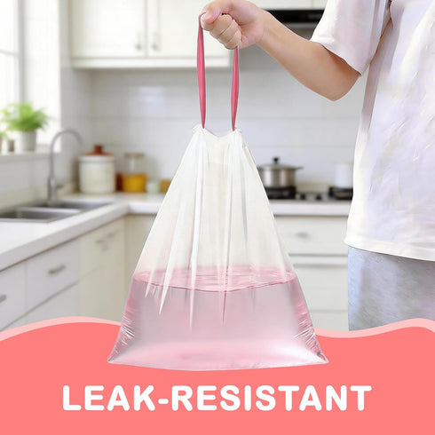 HHXI 100Ct 4 Gallon Small Trash Bags, Cherry Blossom Garbage Bags, Scented Trash Bags, Odor Resistant with Drawstring
