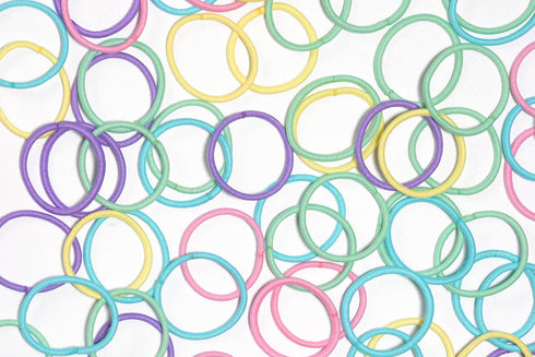 Youxuan Small Hair Elastics for Girls, 100 PCS Soft Comfy Rubber Bands, Multi Color Hair Ties