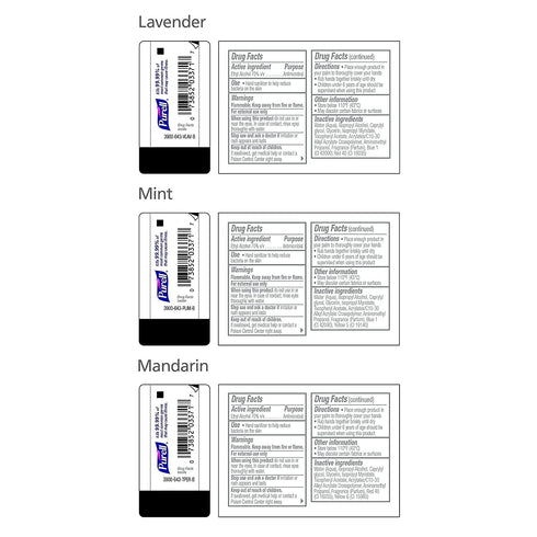 Pack, 1 oz (Pack 8), 3900-09-ECME17 Purell Advanced Hand Sanitizer Gel Infused with Essential Oils, Scented Variety fl