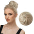 SARLA Dirty Blonde Hair Bun Extension, Drawstring Ballet Bun Hair Pieces Synthetic Updo Donut Chignon for Women, Girls