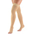 Truform Compression Stockings - 20-30 mmHg Thigh High Length, Dot-Top, Open Toe, Beige, 2X-Large
