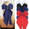 Wecoe 4pcs Big Hair Bows for Women, Cute Large Satin Hair Barrettes in White, Black, Navy Blue, Red