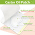 Warmify 50 (8oz) Pack Pcs Castor Oil Patches with Castor Oil Organic Cold Pressed Unrefined Glass Bottle,Cotton Caster