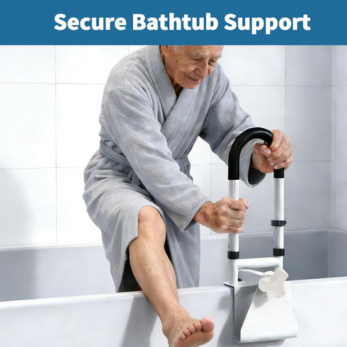 YUAN LIN 3.1 6.7 Inch 300 lbs Adjustable Bathtub Handle and Grab Bar, Bathtub Safety Rail with Non-Slip Grip