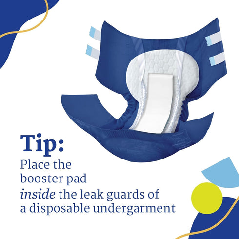 Pack/4 NorthShore EternaDry Booster Pads for Men and Women, Large, Starter