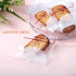 200pcs 5.5x5.5in Lovely Lace Bowknot Clear Biscuit Roasting Treat Present DIY Plastic Candy Wrappers