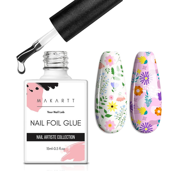 Makartt Nail Foil Glue Gel for Nail Art, Strong Adhesion Foil Transfer Gel, 15ML (0.5 fl.oz)