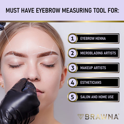 BRAWNA 2 Pack Pro Inked PMU Mapping String for Brow and Lip Measuring - Yellow White (30 Meters Each)