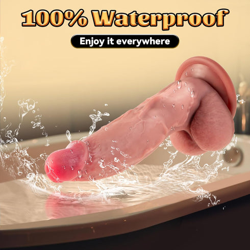 SEAFAS 7.87" Sex Toys Realistic Silicone Dildo with Strong Suction Cup - Curved G-Spot Stimulation, Lifelike Design