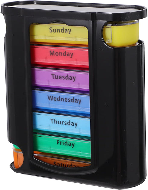 Ipetboom Day Pill Organizer with Compartments Per Day Compact Medicine Storage Case for