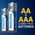 Philips 24-Count Pack, Pack, 12-Pack 10 Packaging, - AA and AAA Batteries Combo Ultra Alkaline Battery Variety Each