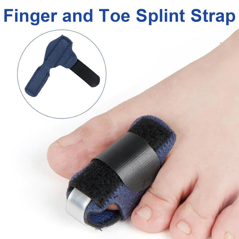 Ryetvok 2pcs Hammer Hammer 4.09In3.74In Toe Straightener, Blue Corrector for Women & Men, U-Shaped Aluminum Broken Toe