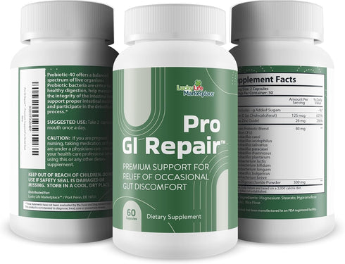 Pro GI Repair, Premium Probiotic Supplement, 40 Billion CFU for Gut Health & Regularity
