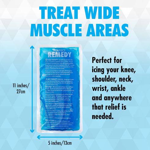 Gel Ice Pack for Hot Cold Compress, Reusable Soft Ice Packs for Injuries, Alternative to Hot Water Bottles