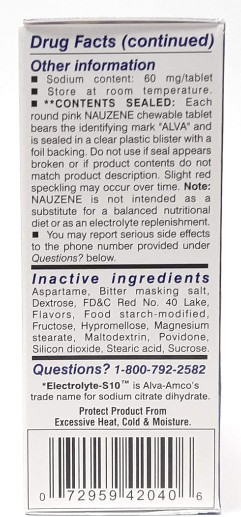 Nauzene Chew Tabs, 40ct, Pack of 1