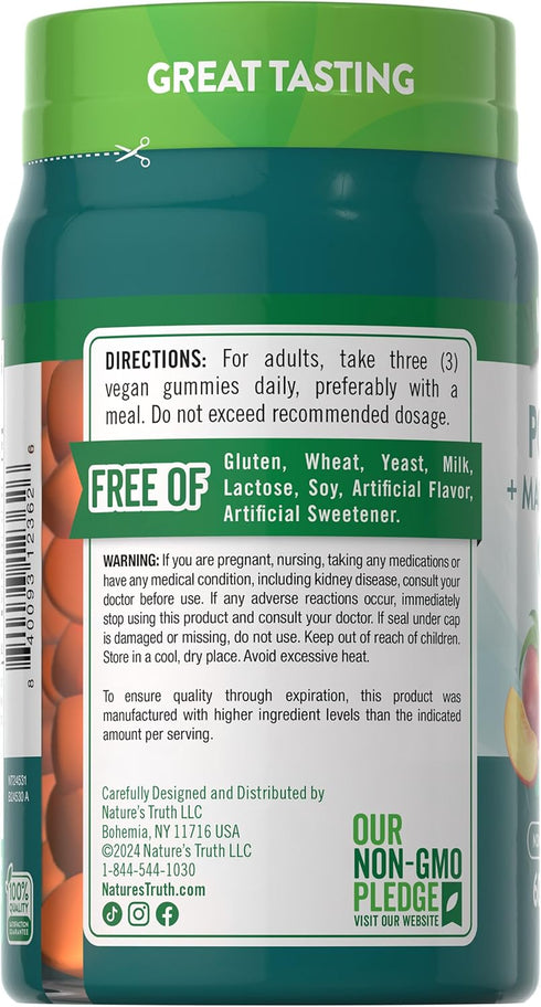 Nature's Truth Potassium Magnesium Citrate Gummies | 60 Count | Vegan, Gluten Free & Non-GMO Supplement