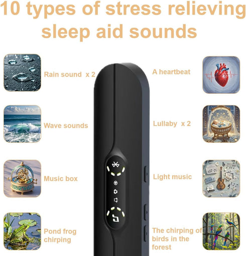 Pillow Speaker for Sleeping, Mini Bone Conduction Portable Sleep Aid with Stereo Bass, Bluetooth Sleep Bar for Deep