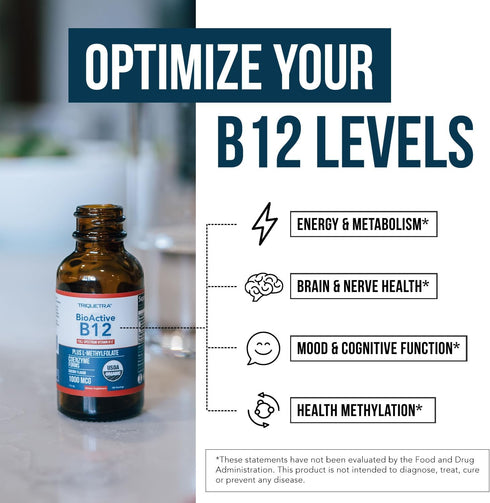 BioActive Vitamin B12, 1000 mcg, 3 BioActive B12 Forms, Methylfolate, Sublingual, Cherry Flavor