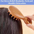 KINTEGOOD Sandalwood Head and Scalp Massager Comb, Wide Tooth Wooden Gua Sha Tool with Ergonomic Handle for Stress