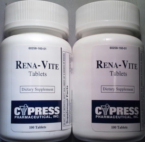 Rena-Vite Tablets, 100 Tablets Per Bottle, 2 Bottles