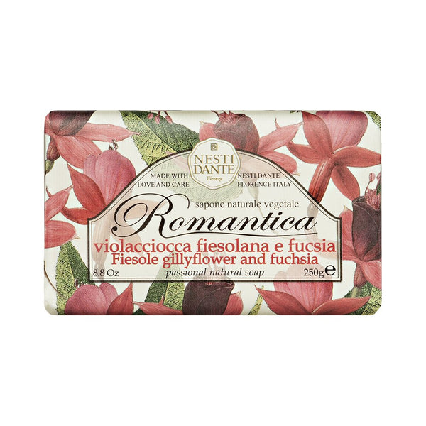 Nesti Dante Romantica Passional Natural Soap - Fiesole Gillyflower and Fuchsia, 8.8oz