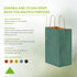 Packaging 8x4x10, 50 Pack Prime Line Green Gift Bags Small, Kraft Paper Bags with Handles for Small Business