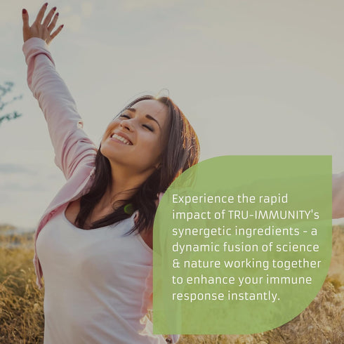Immunity (60 Count) Tru Dietary Supplement with Elderberry, Propolis, Echinacea, Vitamin C & Beta Glucans Daily