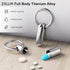 Small Pill Case Keychain Portable Pill Container Waterproof Titanium Pocket Organizer, Tiny Pill Holder Bottle