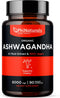 PhiNaturals Organic Ashwagandha Root Extract in Vegan Capsules, 6000 Mg Root Equivalent, 1500 Mg Per Serving, 30