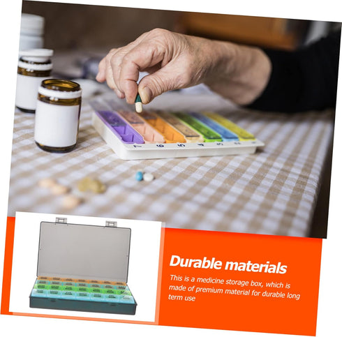 Portable Day Pill Organizer - Weekly Medicine Box for Travel
