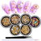 SILPECWEE 3D Nail Rhinestones and Studs Set, 6 Boxes, Gold Nail Rivets, Clear Nail Jewelry Decorations