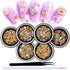 SILPECWEE 3D Nail Rhinestones and Studs Set, 6 Boxes, Gold Nail Rivets, Clear Nail Jewelry Decorations