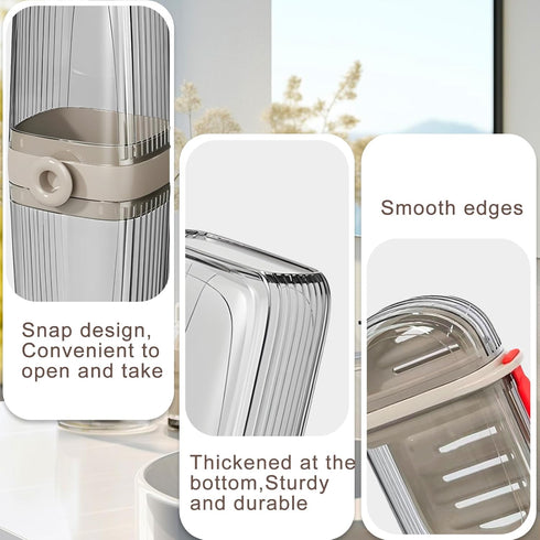WOKNOW Toothbrush Travel Case and Soap Travel Case, Leakproof Soap Container with Cover, Portable Toothbrush Holder