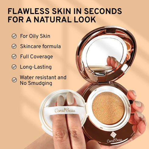 Shell Makeup Set - All in One Makeup Kit for Women with Compact BB Cream Powder, Eyeshadow Palette, Mascara, 3
