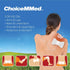 CHOICEMMED 2 Pack Universal Therma Heated TENS Unit Pads - Muscle Stimulator E-stim Electrodes, Reusable Massage Pads