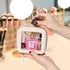 Clear Mini Makeup Bag, Transparent Travel Cosmetic Case & Toiletry Bag for Women, Clear Car Bag (C/Beige, MINI)