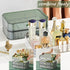 Stackable Cosmetics Organizer Drawers, Ideal for Bathroom Vanity Makeup Storage, Great for Palette, Skincare, Green