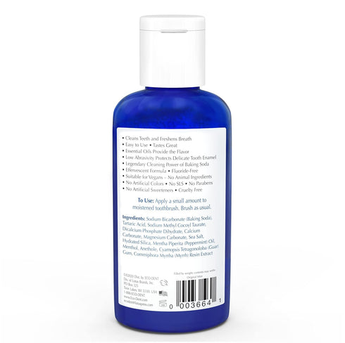 Eco-Dent DailyCare Baking Soda Toothpowder, Original Mint - SLS & Fluoride-Free with DailyRinse Pack