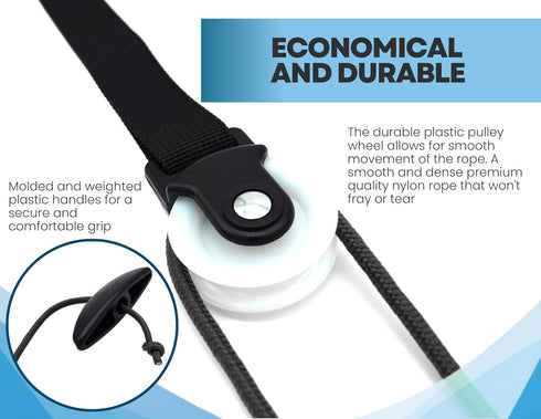 LiftAid Shoulder Pulley for Physical Therapy with Exercise Guide - Improves Shoulder Strength & Range of Motion