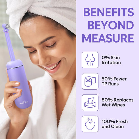Portable Peri Bottle for Postpartum Care - Easy@Home Handheld Bidet for Personal Hygiene, 380ml Leakproof Design