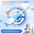 SEAGO Toddler Electric Toothbrush for Ages 0-3, Smart Timer, Suction Base, 4 Replacement Brushheads (Blue-C)