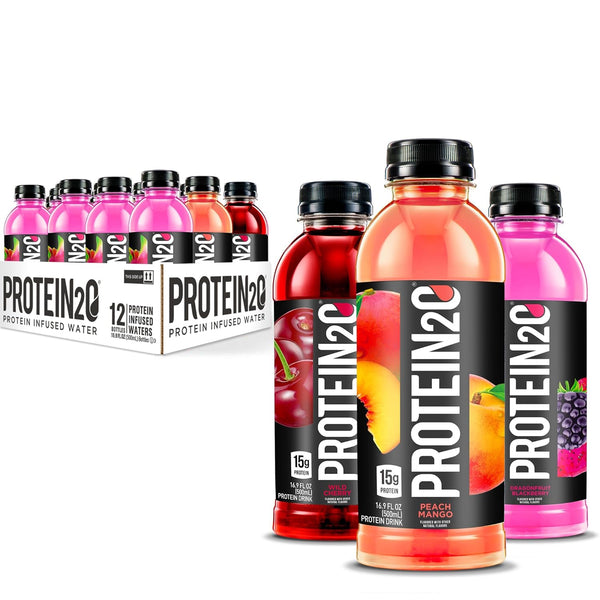 Protein2o Whey Protein Isolate Infused Water - 15g Ready To Drink, Gluten Free, Flavor Fusion Variety Pack