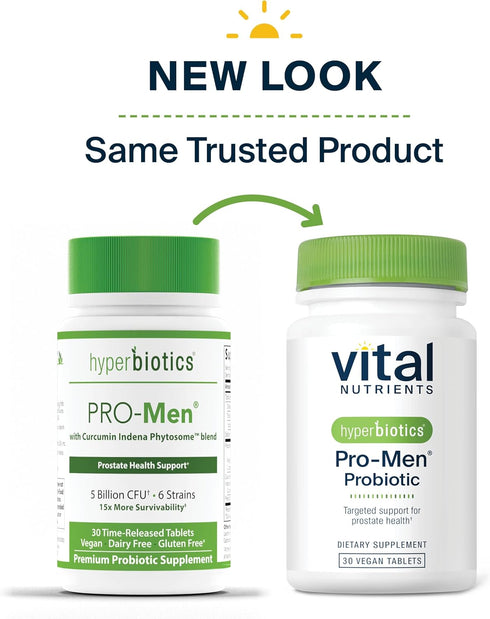 Hyperbiotics Pro Men Probiotics | Advanced Probiotics for Men | 30 Vegan Tablets for Prostate Health, Gut Health