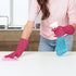 Reusable Rubber Gloves for Dishwashing, 4 Pairs, Household Cleaning Gloves for Washing Dishes, Small