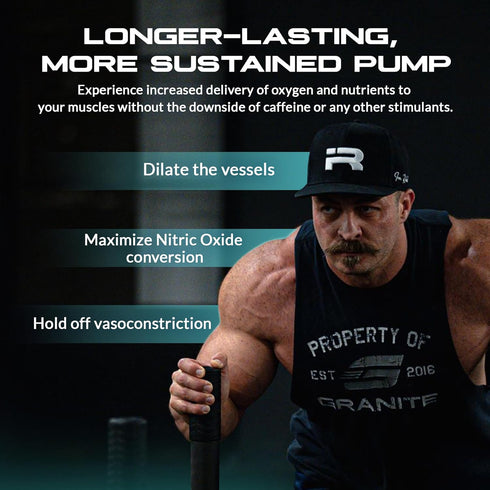 Granite Supplements Vaso Blast, Stimulant-Free Pre Workout for Men & Women, Blood Orange, 20 Servings