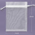 Akstore 50Pcs Sheer Drawstring Organza Jewelry Pouches, 4"x6" (10x15cm), White, Wedding Party Favor Bags