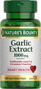 Nature's Bounty Garlic Extract 1000mg - 100 Rapid Release Softgels, Herbal Supplement for Circulatory Function