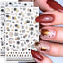 8 Sheets Gold Maple Leaf Nail Stickers - 3D Fall Nail Art Supplies, Holographic Autumn Design Foils